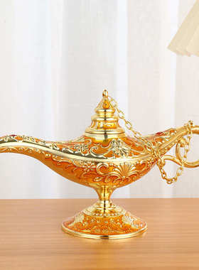 金属欧式阿拉丁神灯家居摆件许愿灯创意复古装饰乔迁礼物装饰品