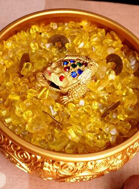 师推荐金蟾聚宝傅金蟾聚宝盆》带盖宝盆铜摆聚件桌面家用招财开业