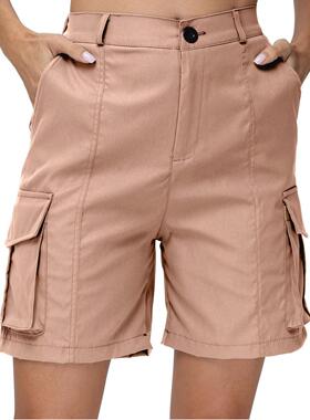 Women Bermuda Knee Length Long Hiking Shorts with Pockets