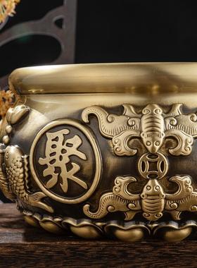 聚宝盆聚宝盆工艺品纯铜装饰摆件