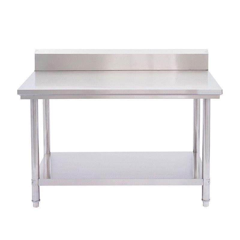 加厚304不锈钢工作台双层操作台打包切菜收纳桌饭店厨房带挡板,淘宝优惠券,粉丝福利购,淘宝优惠卷