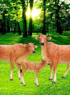 仿真黄牛摆件动物模型户外雕塑景观装饰农家乐园林别墅工艺品水牛