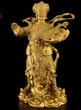 黄铜四大天王佛像摆件四金刚菩提神像一套家居佛像铜像大号可定制