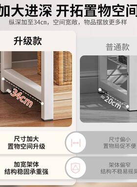 书架落地家用铁艺客厅收纳置物架简易多层储物柜子办公室文件书柜