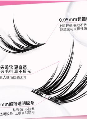 诗与诗双生花睫毛素颜自然分段假睫毛眼拍照上镜眼睫毛免胶假睫毛