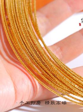 强保色24k包金项圈麻花项链锁骨链可挂吊坠百搭2023新款女diy配件