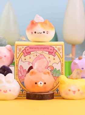 守愿晶灵水晶原石盲盒治愈系可爱动物桌面摆件办公室装饰生日礼物