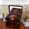 German combination lock jewelry storage box solid wood ring necklace box European style multi-layer hand jewelry storage box