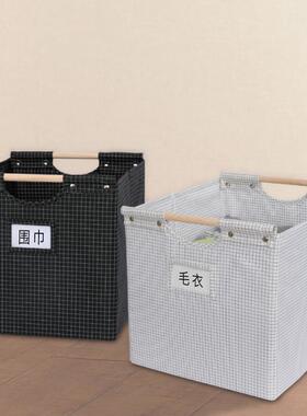 木手柄收纳箱布艺可折叠特大号衣服衣物衣柜整理储物箱收纳盒高档