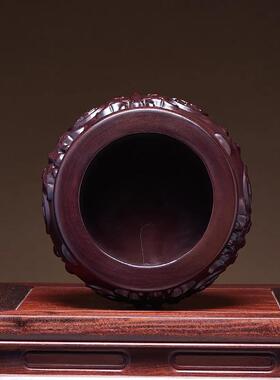 木雕聚宝盆摆件招财聚财实木家用存钱罐米缸八方来财店铺开业礼品