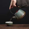 Stone pottery creative Japanese retro ceramic warm tea stove glass teapot candle heating base kung fu tea set accessories