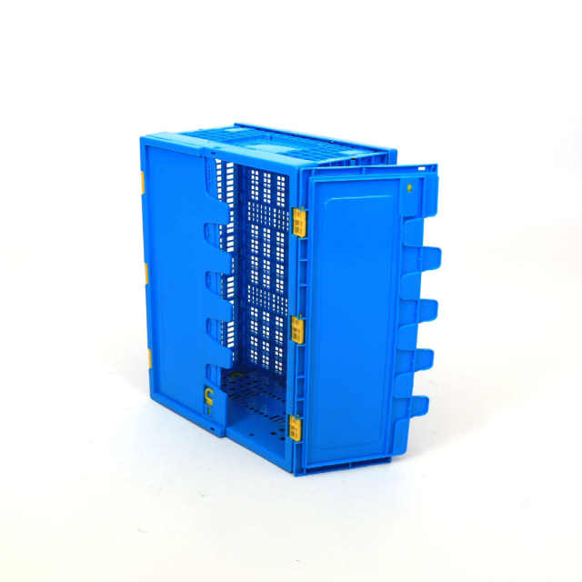 500-230 folding basket plastic cover electronic hardware turnover storage frame clinker PP blue