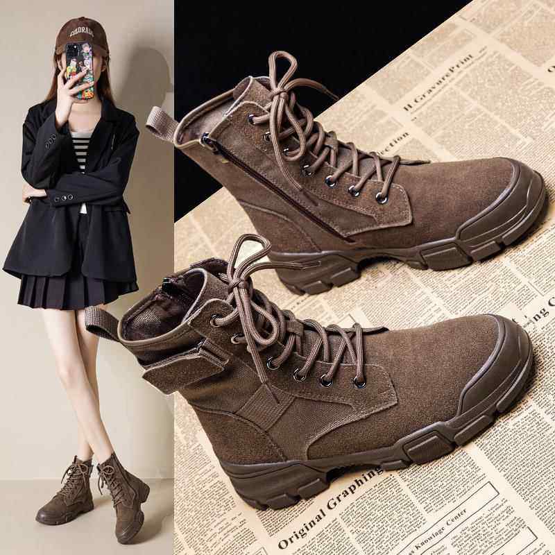 真皮马丁靴女女款2025新款靴子短靴夏天夏季女靴复古登山鞋沙漠靴,淘宝优惠券,粉丝福利购,淘宝优惠卷