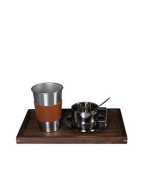 咖啡厅装饰品咖啡豆样板间厨房简约储物罐瓶道具系列层架组合摆件