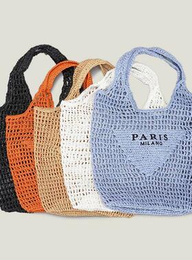 Casual Hollow Straw Women Shoulder Bags Designer Letters Han