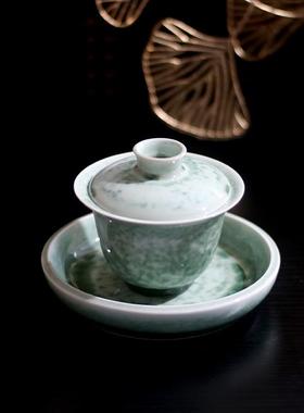 仿古柴烧壶承盖碗陶瓷壶承干泡台小号干泡盘窑变日式窑变釉
