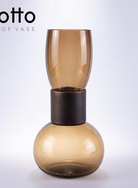 意设计感轻奢玻瓶璃花样板售楼处间插OHV5070-干花水培餐桌茶创几