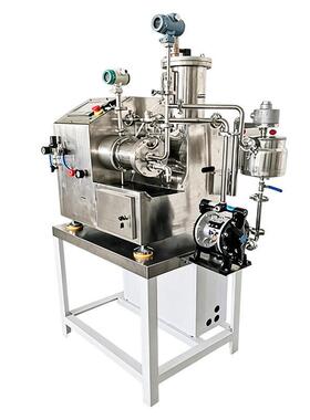 厂家直销0.5-1L实验室卧式砂磨机自带分散功能陶瓷墨水纳米砂磨机