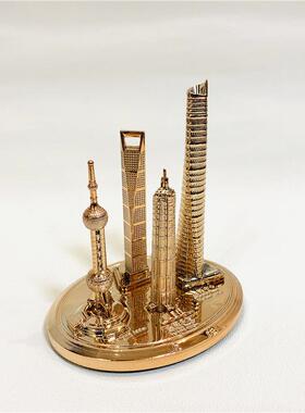 上海四件套建筑模型东方明珠塔上海金茂大厦旅游纪念品套装