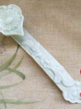 正品白厅玉天然田摆玉如意摆件客办公室摆蓝设手把件吉祥如意摆件