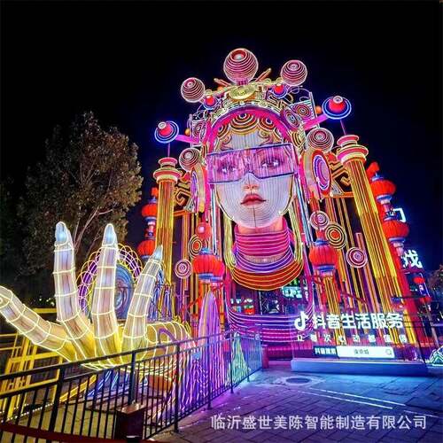 蛇年自贡工艺女神花灯 景区灯会彩灯打卡摆件 春节元宵节商用灯饰 - 图0