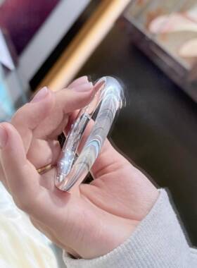 【官方正品】猫眼足银S999手镯女实心纯银镯子百搭送闺蜜生日礼物