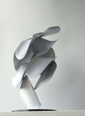 别墅办公室酒店大堂装饰抽象金属摆件 样板间售楼处客厅艺术装置