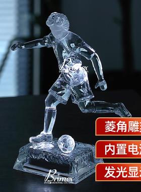 运动员模型水晶摆件天然家具类水晶运动员创意桌面摆件