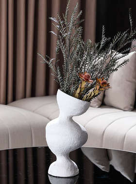 轻奢黑白北欧样板房间玄关摆件茶几套装简约家居软装饰品组合搭配