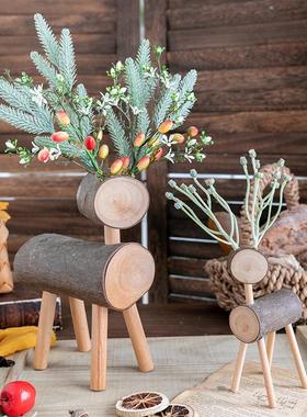 阿楹 可爱小鹿摆件ins玄关厨房创意治愈情绪森系电视柜圣诞装饰品