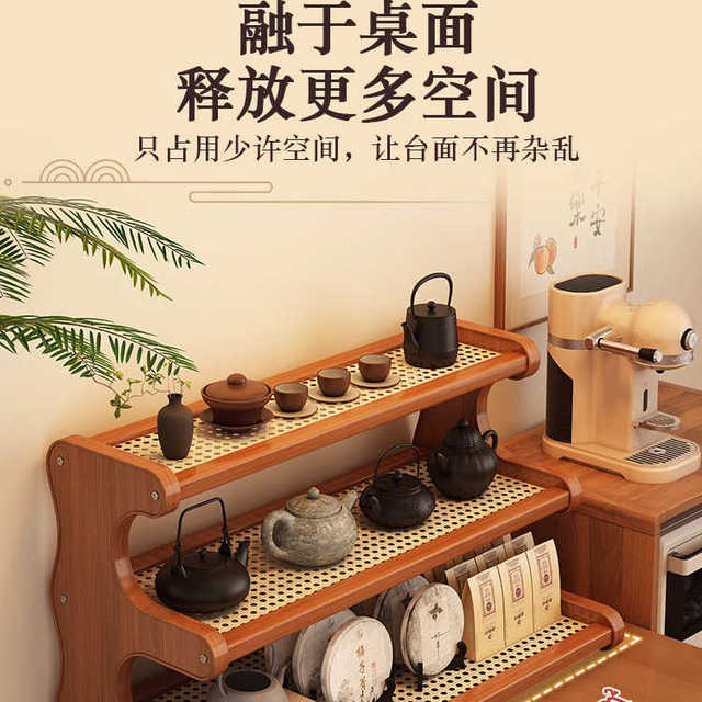Table storage rack kitchen corner countertop cup rack dining table storage tool corner small cupboard sideboard dopamine