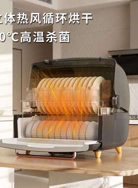 万昌消毒碗盘柜家用小型台式碗筷消毒烘干机新款桌面餐具收纳免沥