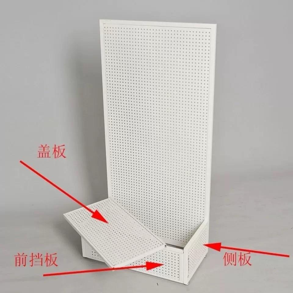 Perforated board shelf floor-standing storage mobile phone jewelry display rack hardware tool hanging board storage storage without punching