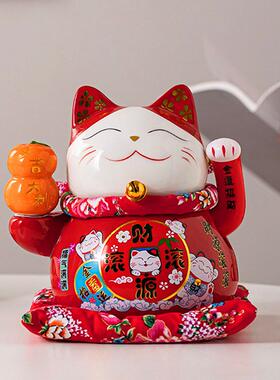 新店开业招财猫摇手摆件收银台 新居乔迁送贺礼 电动自摇手发财猫