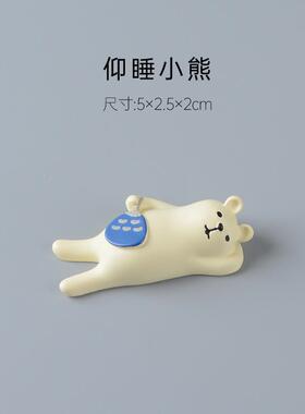 新款直销微缩日式杂货树脂摆件企鹅猫咪睡姿场景摆设办公桌电脑装
