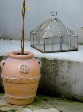 仿陶罐花盆家用大号红陶罐子户外庭院花园陶土花器盆器装饰摆件
