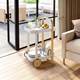 Umbra storage rack with stylish wheels movable living room storage rack dining cart push cart