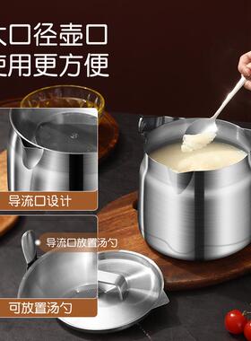 304不锈钢猪油罐带盖大容量多功能厨房耐高温家用过滤网油壶新款