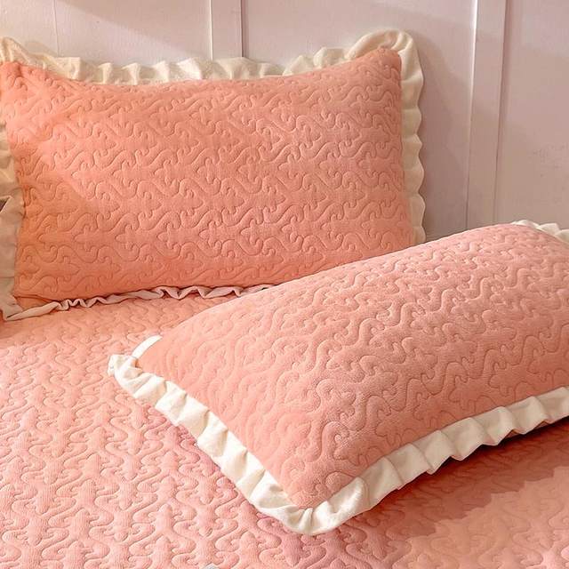 Milk velvet bed cover 2025 new winter crystal velvet tatami plush sheet kang single three-piece set kang cover