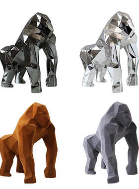 现代简约卡通动物潮流金刚猩猩摆件样板间售楼处客厅玄关桌电视柜