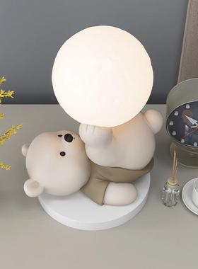 客厅摆件高端大气上档次2025熊床头电视柜摆件家居饰品客厅桌面卧