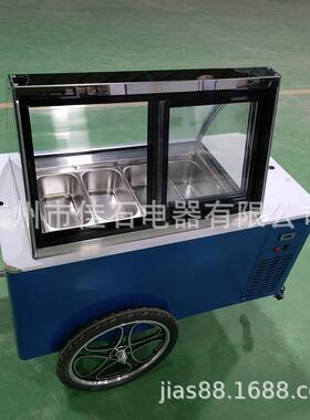 厂家供应 4盘户外雪糕车 商用 110V gelato cart 冰淇淋摆摊车