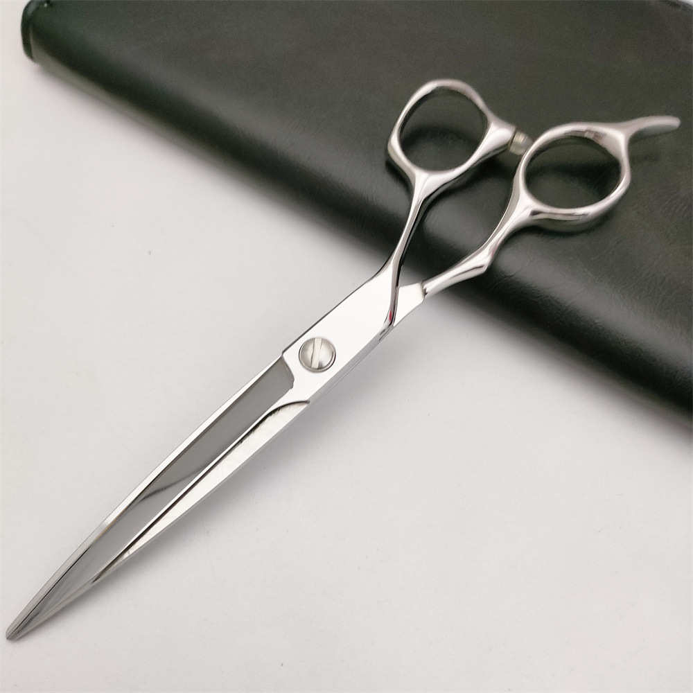 新款数控CNC美发剪刀 A2R-6.75寸平剪 银色 机器研磨 VG10剪刀 - 图1