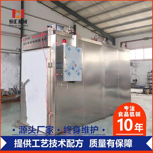 商用小型烟熏机 木颗粒熏豆干烟熏箱 不锈钢全自动外置发烟熏炉 - 图0