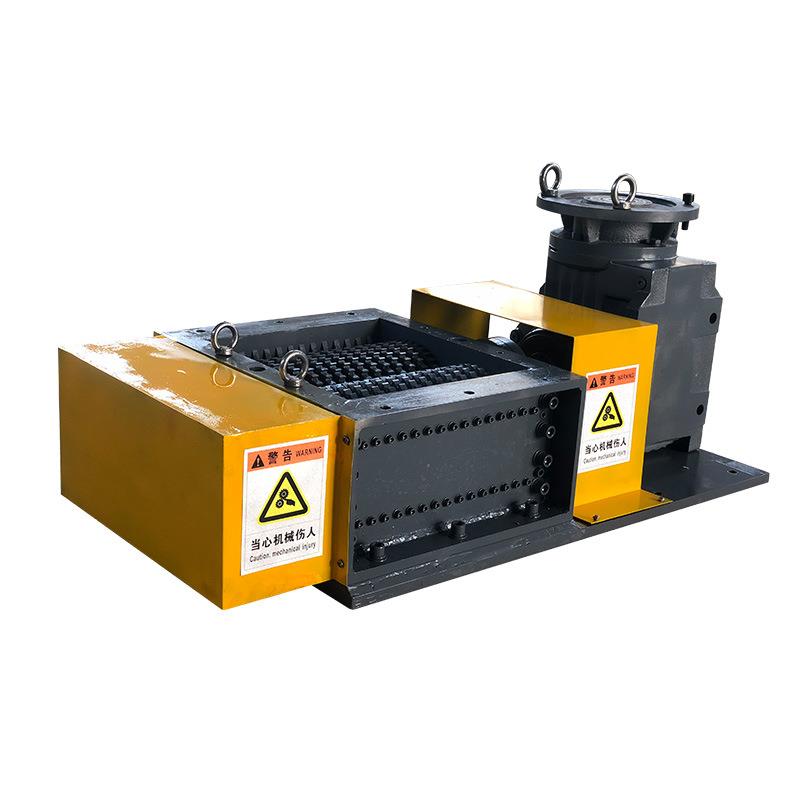 Double-axis small plastic wood shredder cloth old clothes shredder waste lithium battery metal shredding chassis