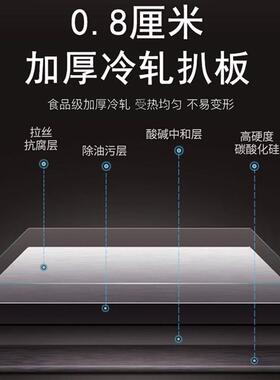 商用燃气扒炉炸炉一体机摆摊手抓饼机器铁板烧设备铁板鱿鱼烤冷面