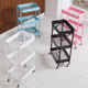 Small apartment multi-layer mobile snack storage cart folding storage rack small cart no installation kitchen storage rack