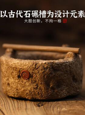 紫砂香熏炉线蚊香石韵紫砂底座香插香炉香香薰炉沉香蚊檀香盘托香