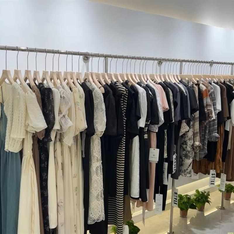 加厚服装店展示架女装陈列架不锈钢上墙壁挂式挂衣架童装落地侧挂 - 图0