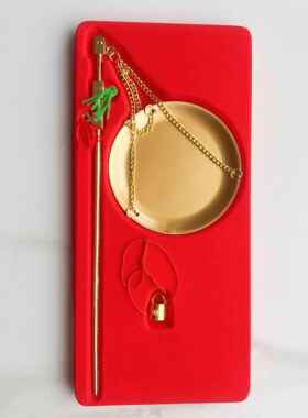 乔迁新房小铜称摆件搬家入宅仪式用品称心如意小礼品中式抓周铜秤